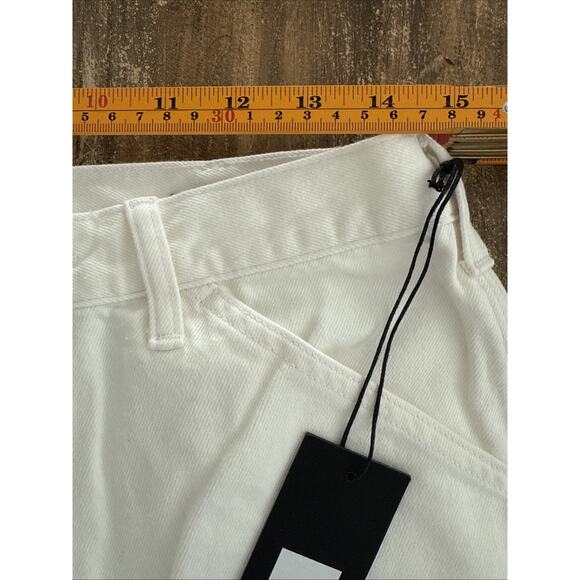 Edwin Womens Devin Crop Optic White Worker Carpenter 100% Cotton Jeans Sz 28 NWT - Picture 4 of 12